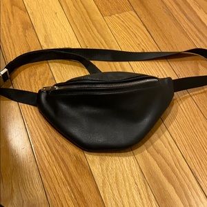Black Fanny pack with silver buckle